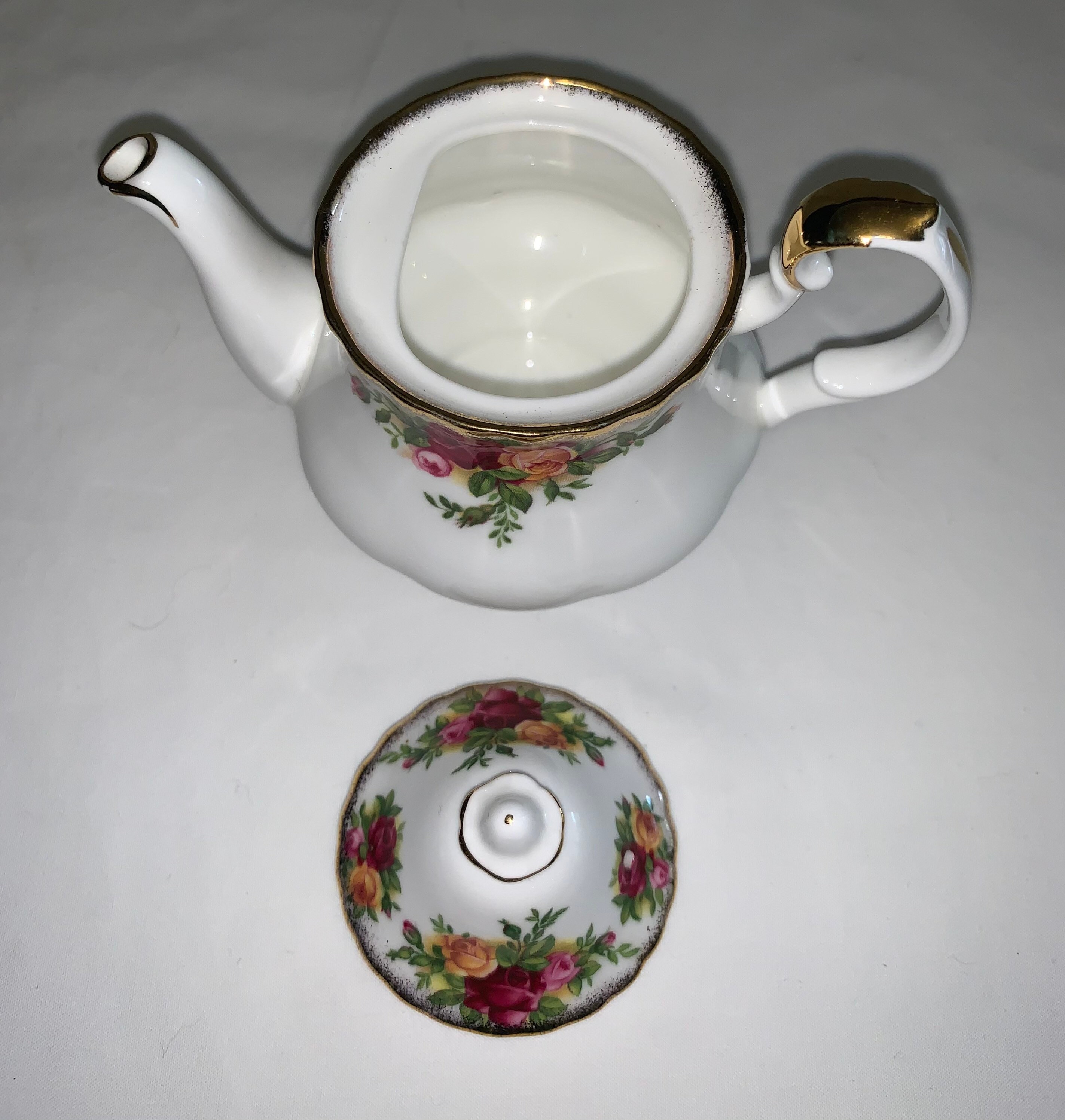 Royal Albert Old Country Roses miniature teapot. Mint Etsy