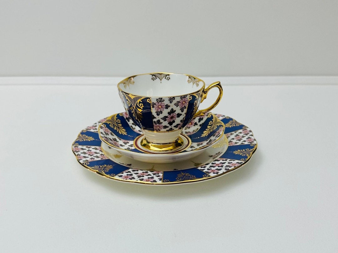 Regency Tea Set Royal Albert - 100 Years Series, 1900’s Regency Blue Tea Trio in the ...