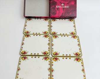 Royal Albert - Old Country Roses, set of 6 cork backed coasters in original box