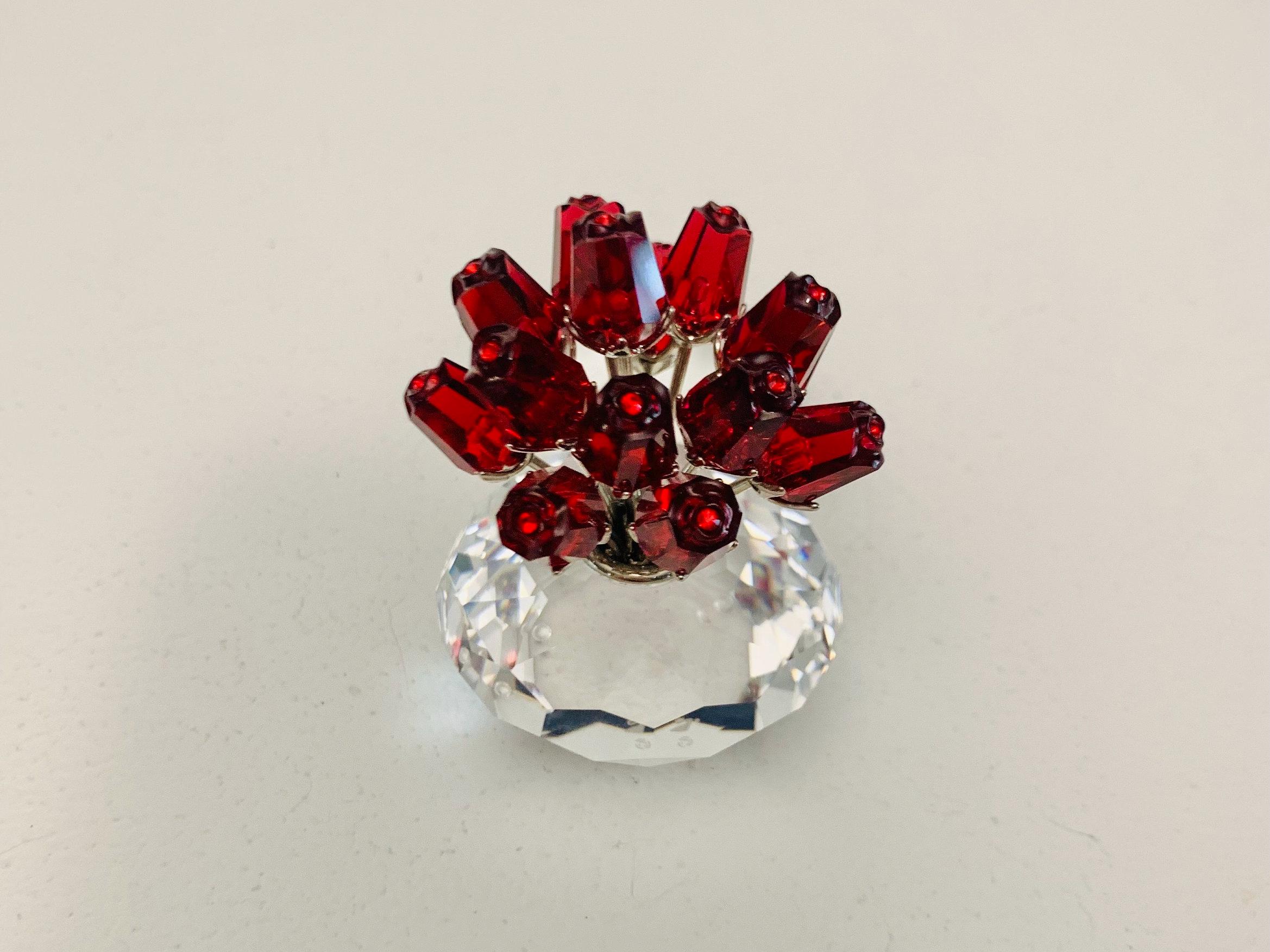 Swarovski - Red Rose Vase / Pot 283394 in the Original Box - Etsy