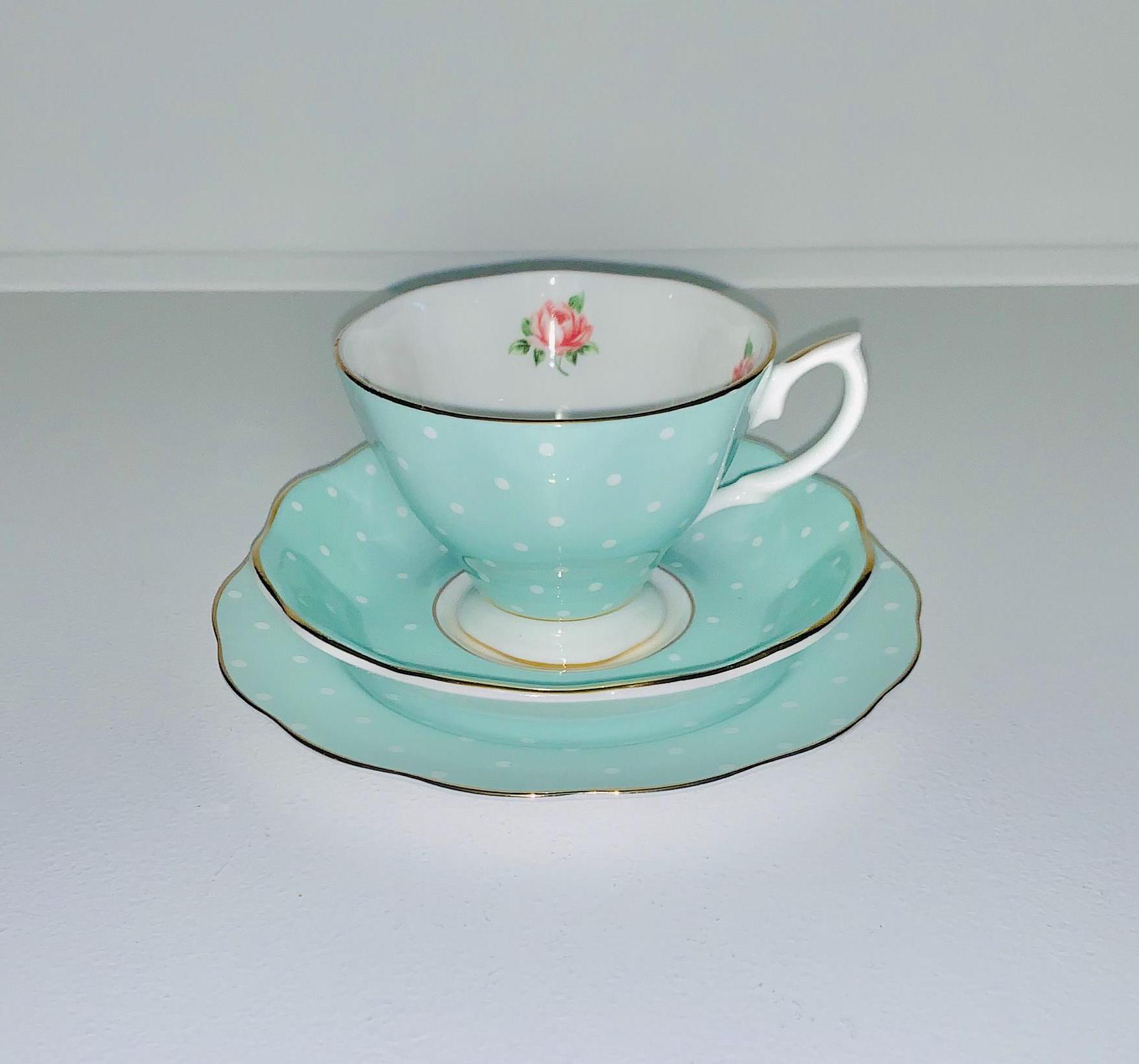 Royal Albert - Polka Rose, Tea Trio (cup, Saucer & Plate). First 