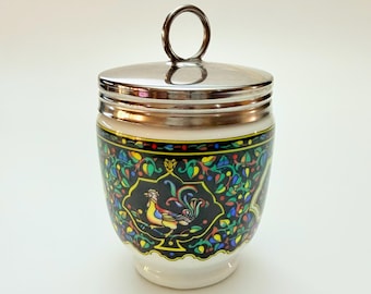 Royal Worcester - Jaipur Enamels - Birds, King Size Egg Coddler. Made in England