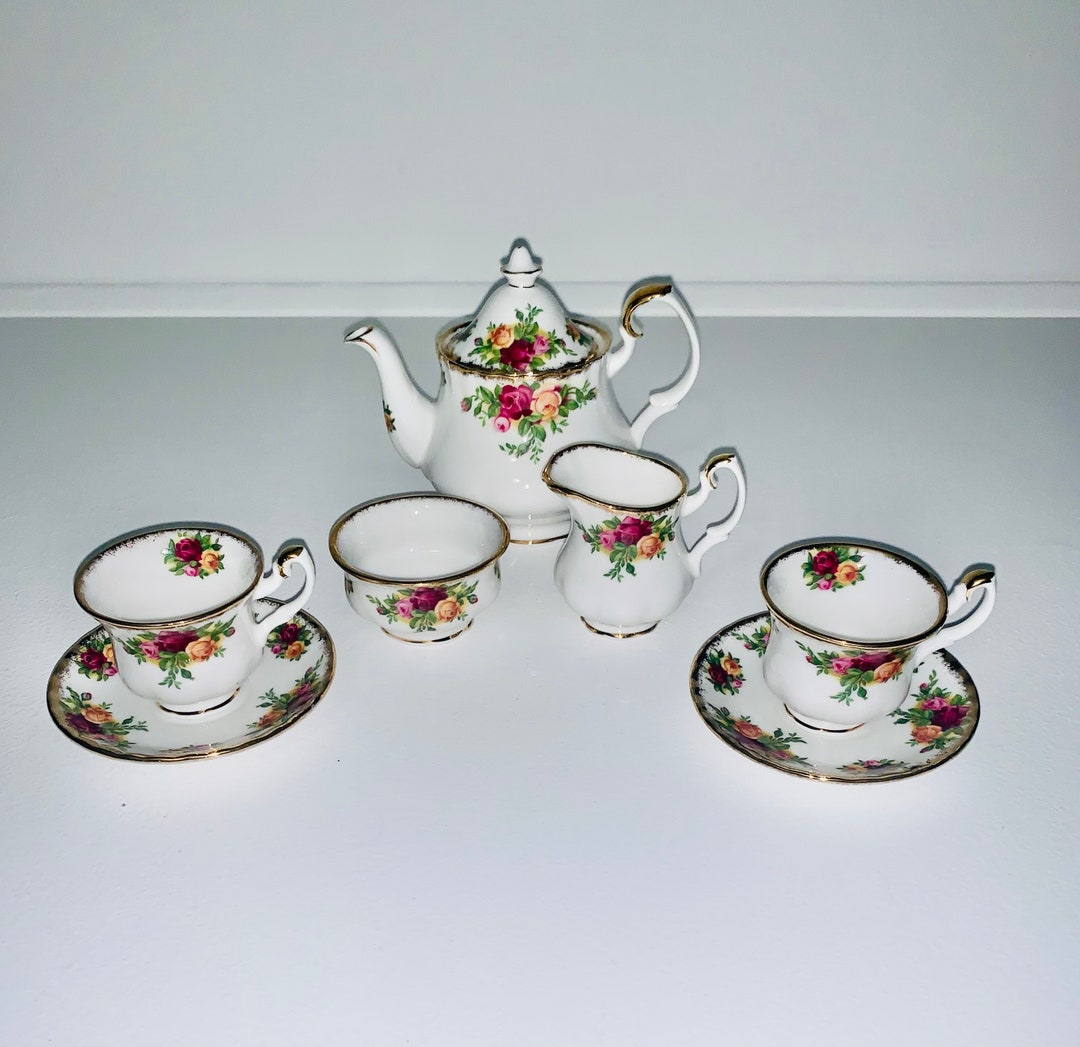 Royal Albert Old Country Roses, Miniature Tea Set for Two Etsy
