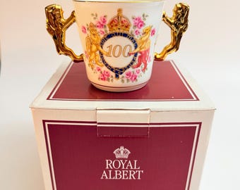 Royal Albert - 100th Year of Queen Elizabeth's Mother mug in the original box