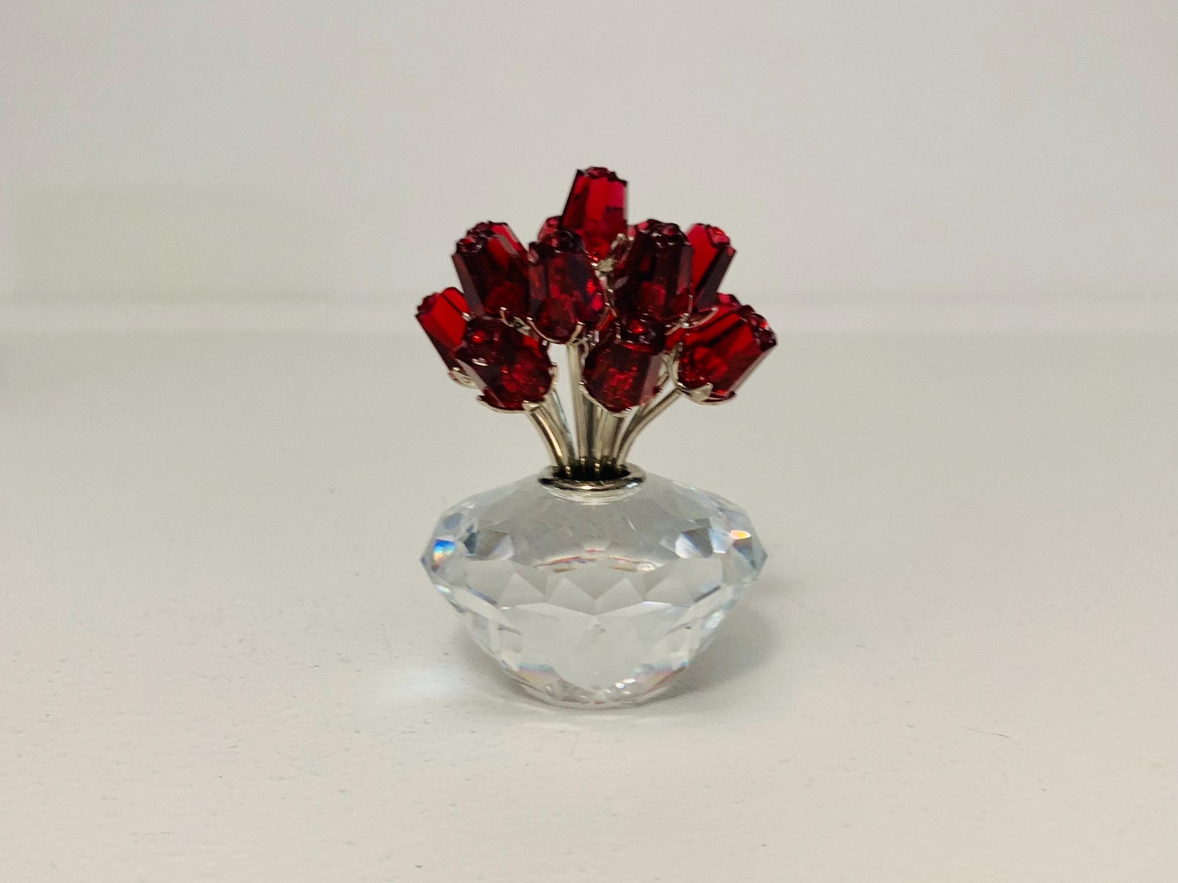 Swarovski - Red Rose Vase / Pot 283394 in the Original Box - Etsy
