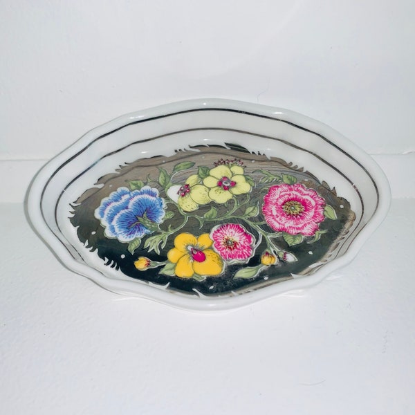Wedgwood - Susie Cooper Design, Floral Lustre Pin / Trinket / Jewellery Dish
