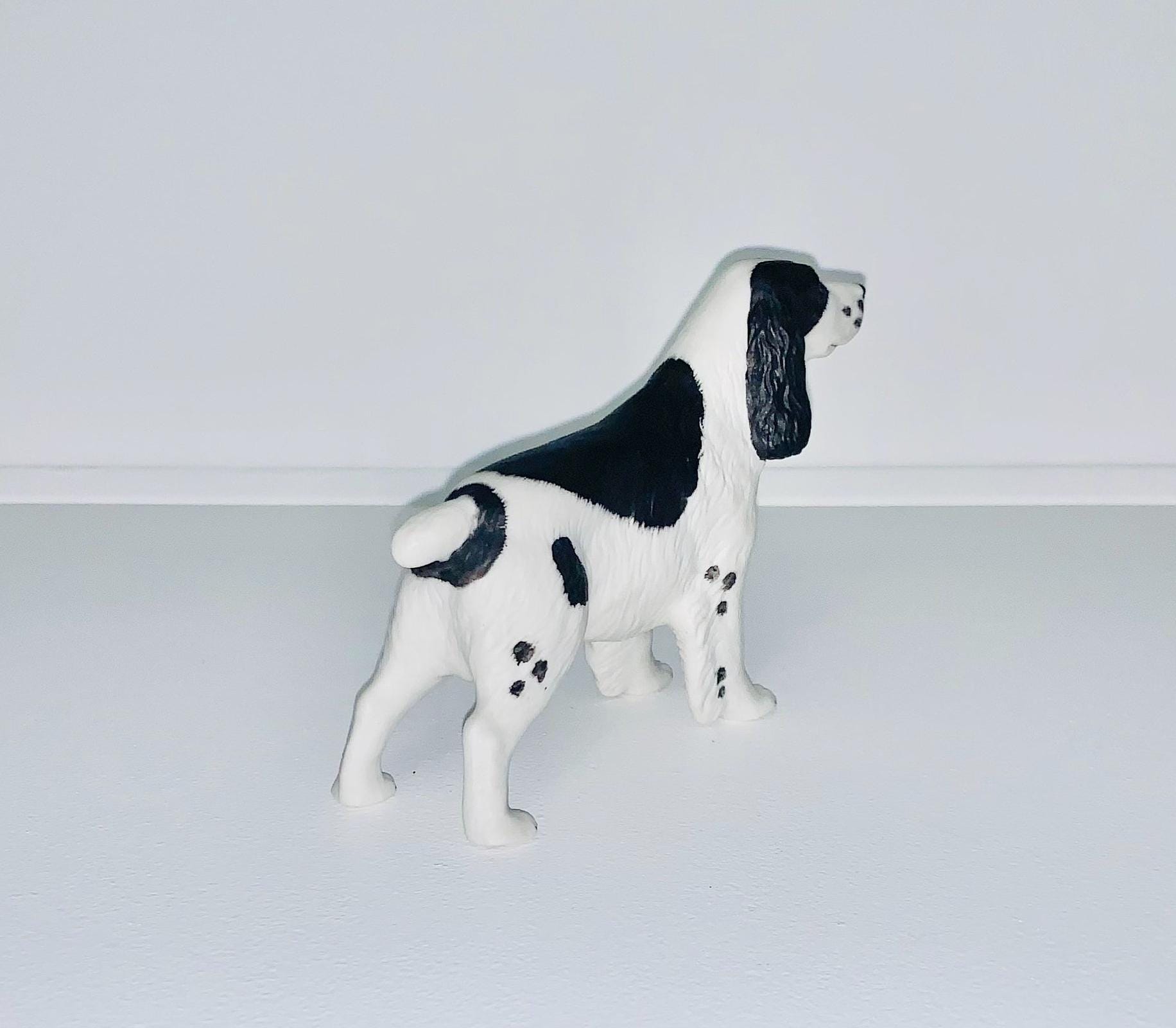 Aynsley - Cocker Spaniel, Black and White Dog Figurine - Etsy