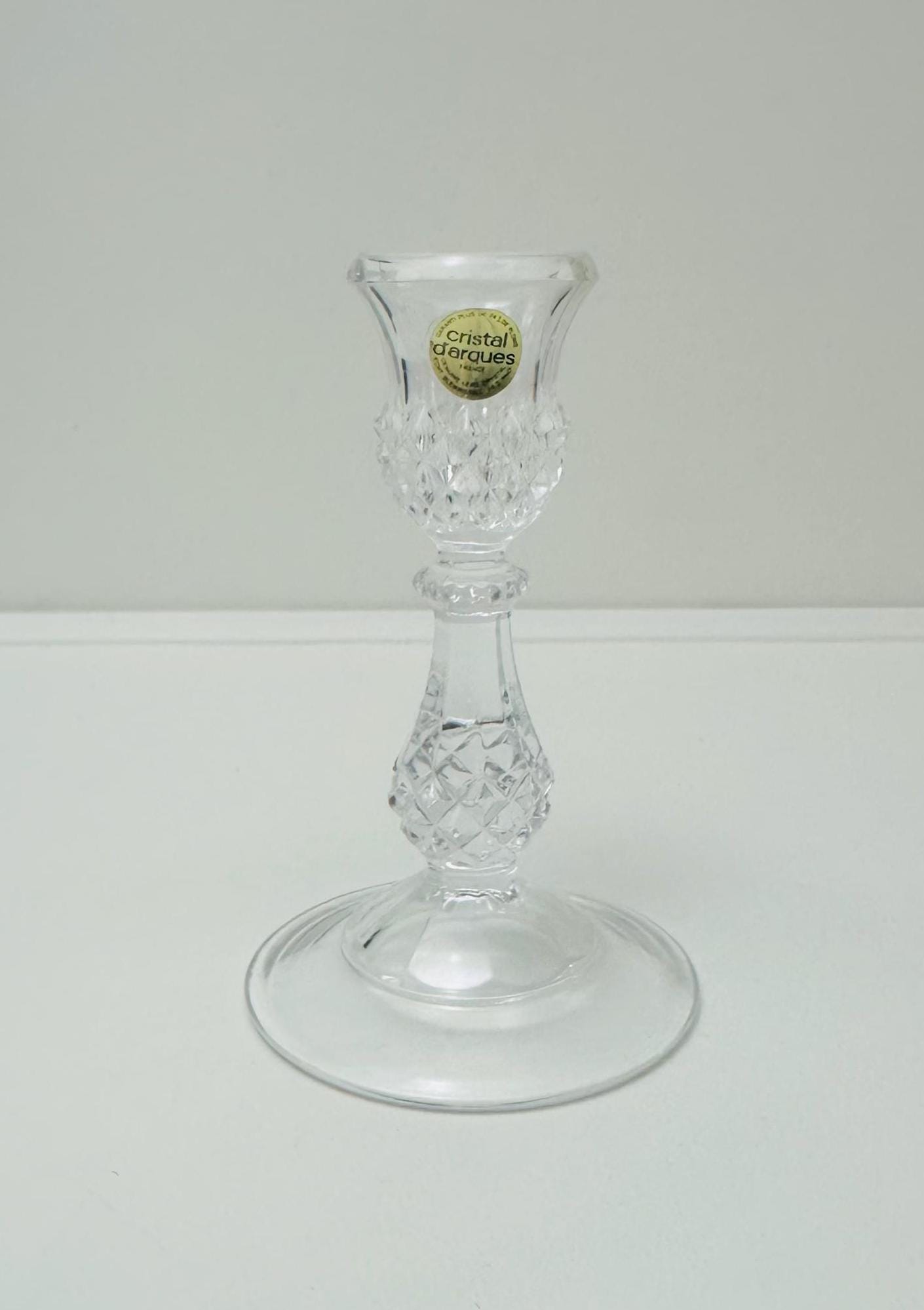 Cristal D'arques - 鉛クリスタル、キャンドルホルダー/燭台ペア