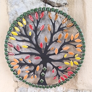 kit mosaïque arbre de vie couleurs d' automne DIY-Do It Yourself-