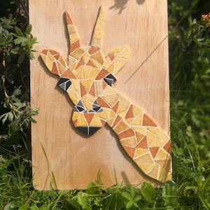 Tableau décoratif mosaïque La girafe image 1