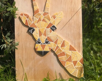 Tableau décoratif mosaïque La girafe