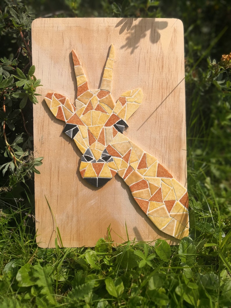 Decorative mosaic painting The Giraffe image 1