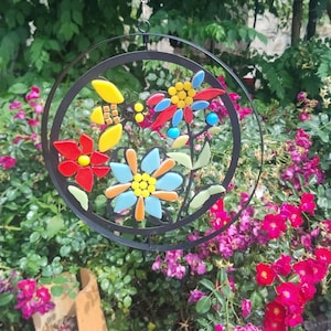 kit mosaïque - fleurs et bourdon -DIY-Do It Yourself