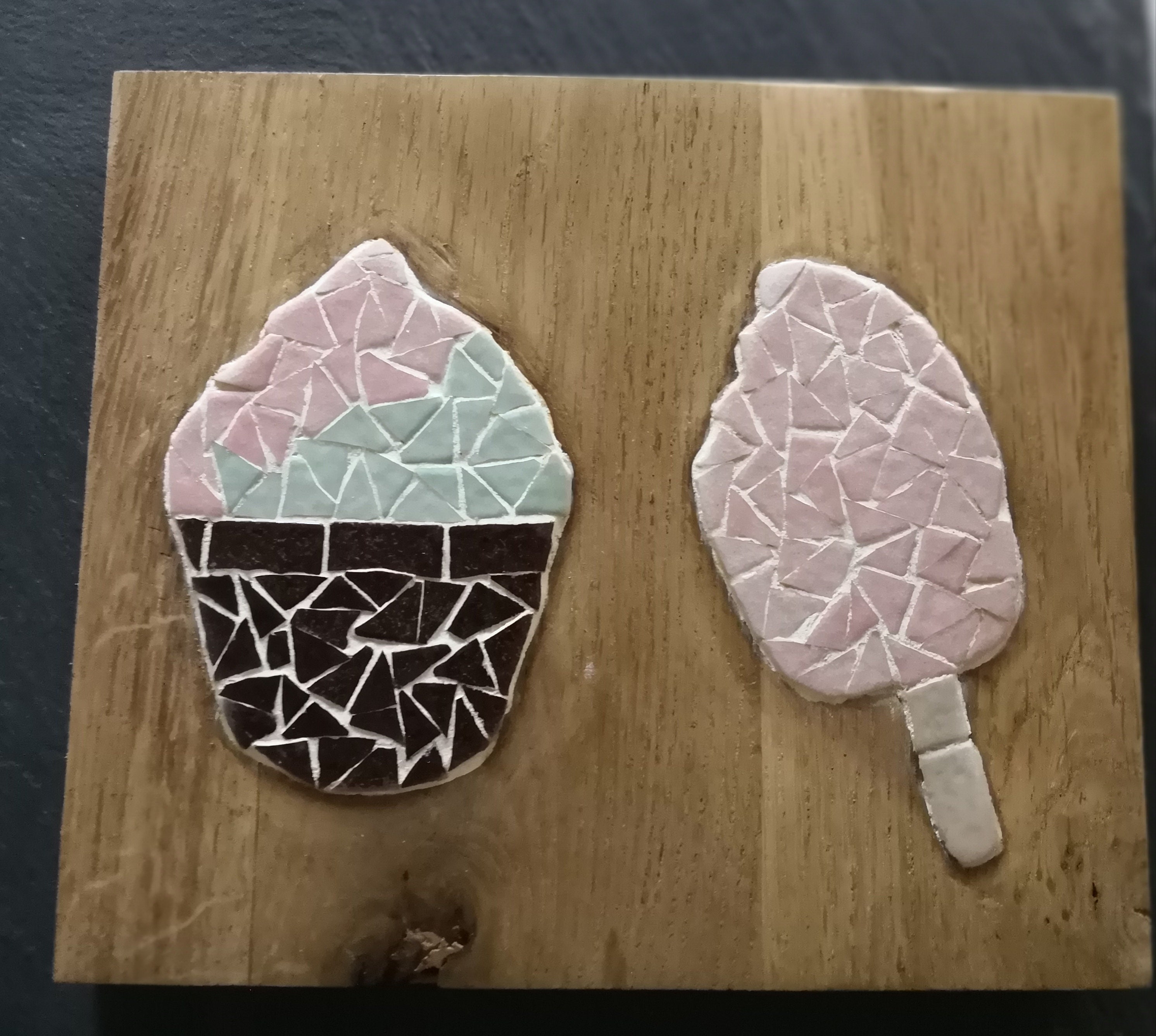 Dessous de Plat - Décoration Mosaïque -La Glace et Le Cup Cake