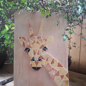 Tableau décoratif mosaïque La girafe image 2