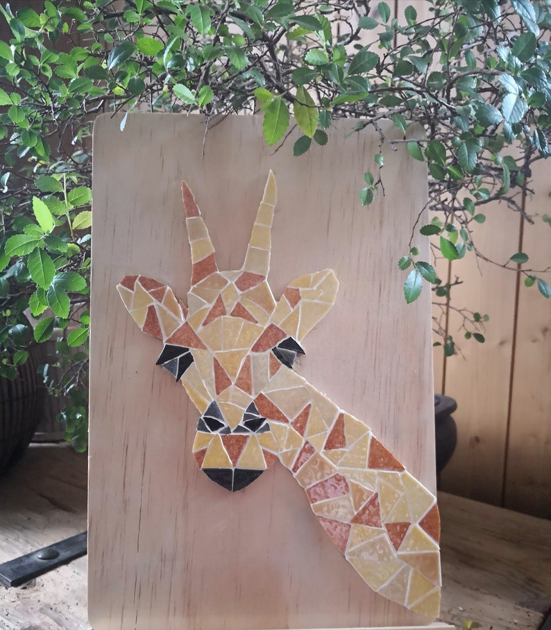 Tableau décoratif mosaïque La girafe image 2