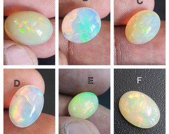 Full Multifire Play Ethiopian Opal Gemstone Designer Cabochons Size 8*13mm Jewelry Making Supplies 100/% Natural Ethiopian Opal Cabochon