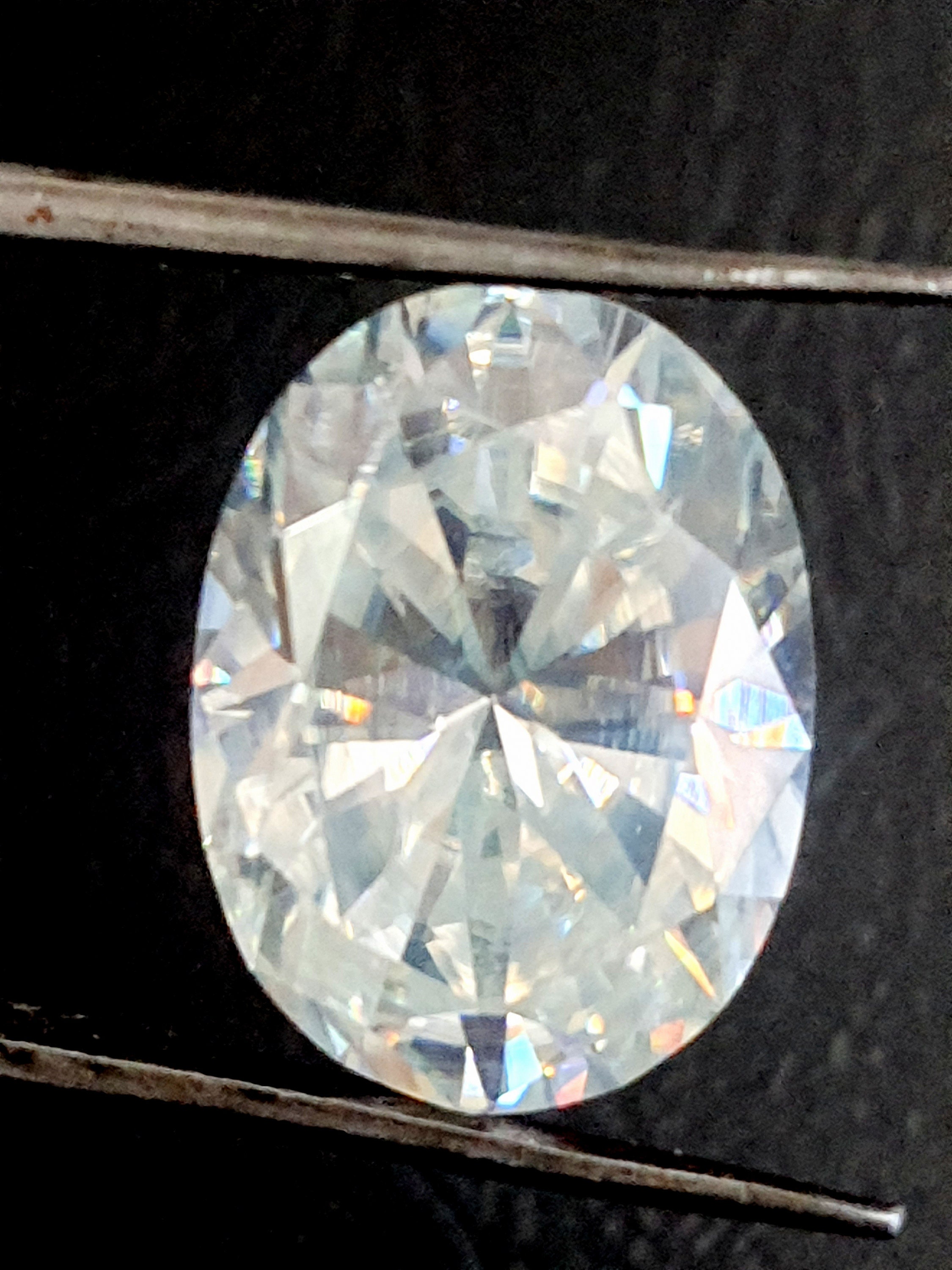 Lab Created Moissanite Oval 15x11x7 mm 7 Carat. Moissanite Etsy