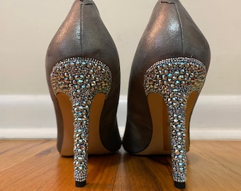 Swarovski crystallized strassed heels