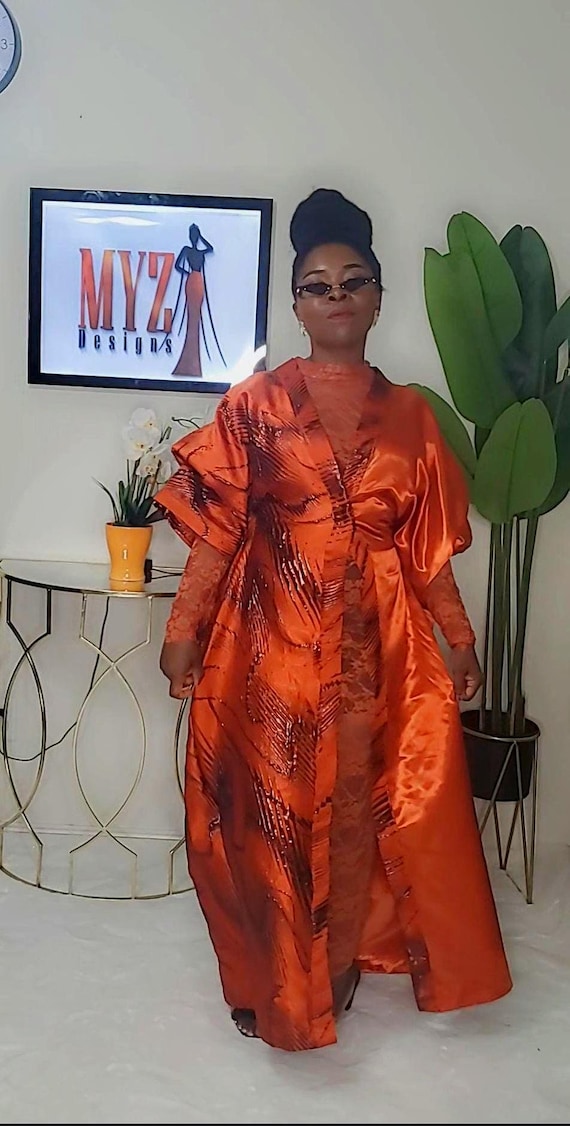 orange kimono dress Walking On Sunshine- Tied Waist Kimono Dress
