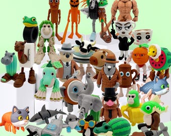 Italian Brainrot Figurine Set - Funny 3D Printed Meme Statue -  Hand Gesture Desk Pet - Gag Gift for Gamers - Roblox Inspired Avatar Decor