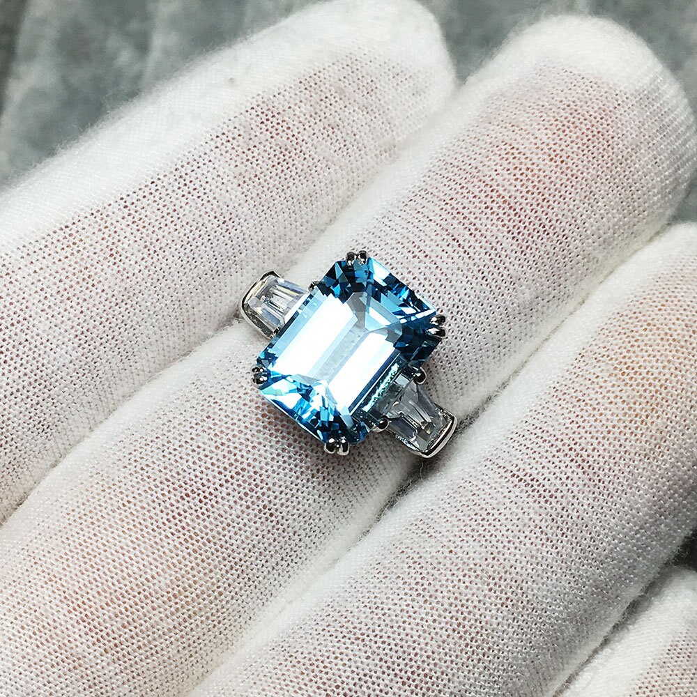 Topaze Bleue Ciel Taille Cœur 93,65 Carats - Qualité AAA+, Créée En Labo, Parfaite Pour Joaillerie