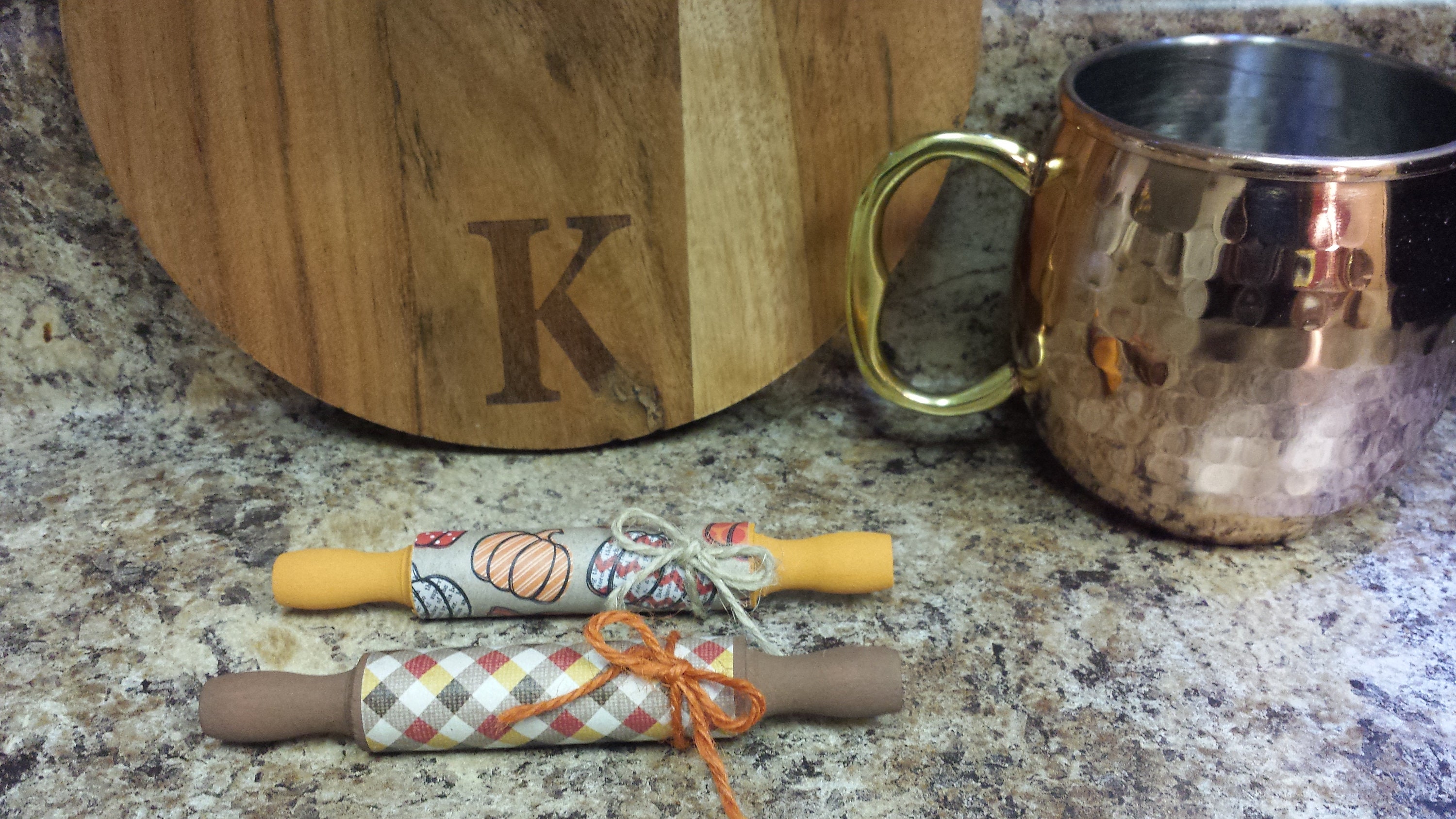 Mini Rolling Pins, Fall rolling pin decor, Pumpkin rolling pin, Tiered