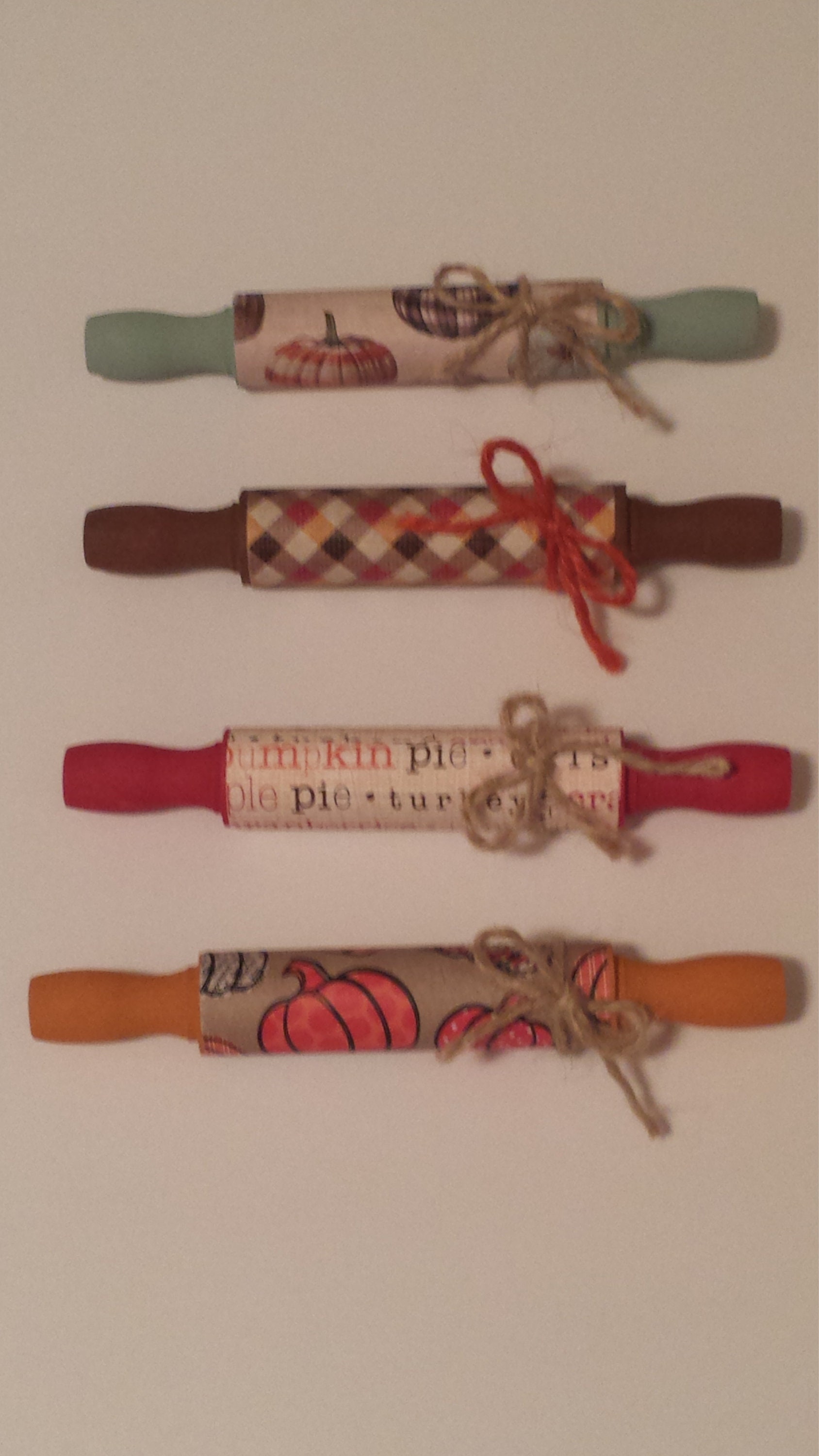Mini Rolling Pins, Fall rolling pin decor, Pumpkin rolling pin, Tiered