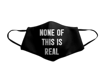 Nada de esto es la cubierta de la máscara de la cara real para los hombres y las mujeres, la máscara facial de la protección reutilizable y lavable hecha a mano, la máscara de la cara de la moda negra fresca
