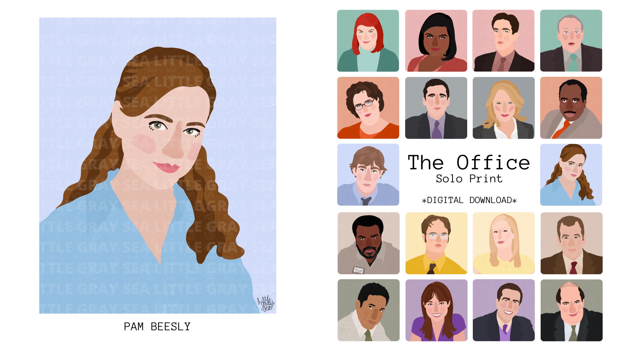 DIGITAL DOWNLOAD Pam Beesly Print the Office Art Dunder - Etsy UK