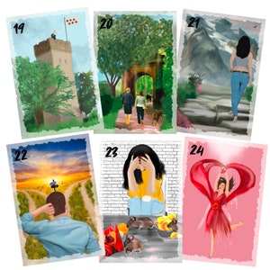 Lenormand Cards HUMAN DREAMS New edition 9 additional cards Maria Bergmann by mb-artgalerie Oracle cards 49 cards PDF booklet Usage approval image 6