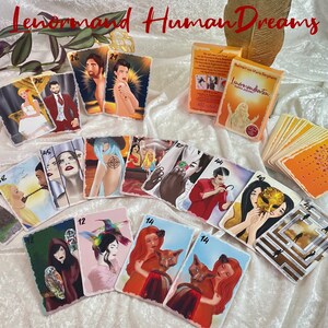 Lenormand Cards HUMAN DREAMS New edition 9 additional cards Maria Bergmann by mb-artgalerie Oracle cards 49 cards PDF booklet Usage approval image 2