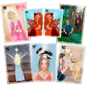 Lenormand Cards HUMAN DREAMS New edition 9 additional cards Maria Bergmann by mb-artgalerie Oracle cards 49 cards PDF booklet Usage approval image 5