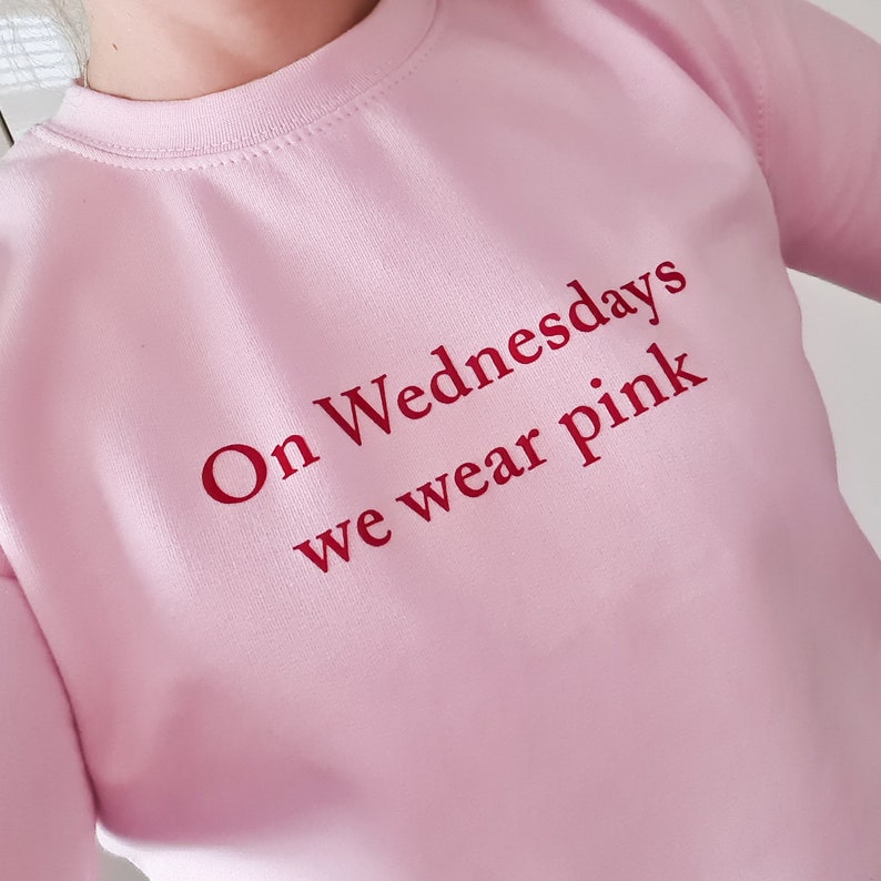 On Wednesdays We Wear Pink Jumpers Ladies Jumper Mean Etsy UK