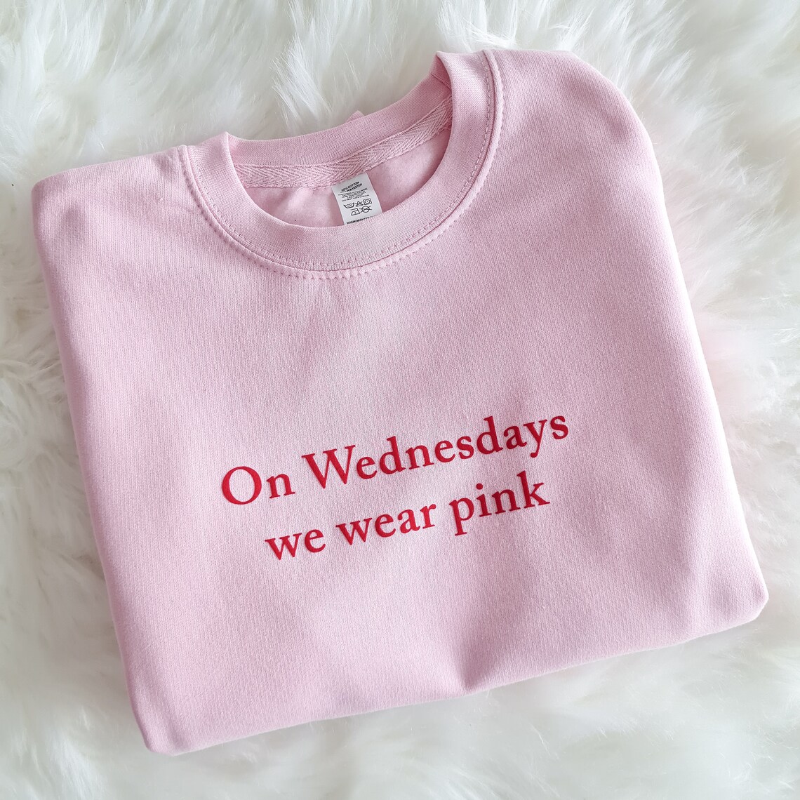 On Wednesdays We Wear Pink Jumpers Ladies Jumper Mean Etsy UK