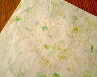 Boldmere Rustic Leafage - Papier artisanal vert clair A4 130 g, paquet de 10 feuilles