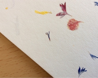 Papier artisanal pétales de fleurs sauvages A4 120 g/m² Lot de 10 feuilles