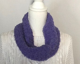 Handmade Scarf soft purple crocheted