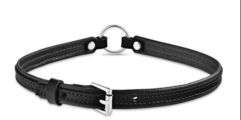 Black D Ring Collar Black D Ring Choker Black O Ring Choker Slave Collar BDSM Collar Black O Ring Collar Black D and O ring Choker