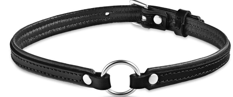 Black D Ring Collar Black D Ring Choker Black O Ring Choker Slave Collar BDSM Collar Black O Ring Collar Black D and O ring Choker