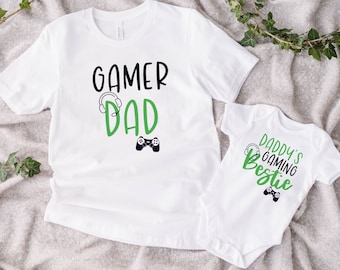 Daddy's Gaming Bestie Baby Bodysuit: Gamer Dad Gift