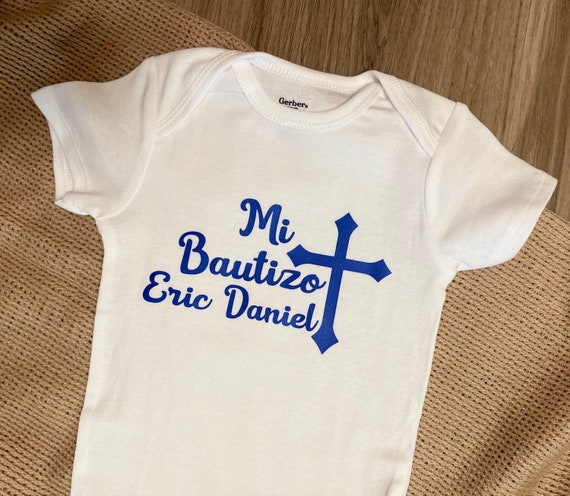 Mi Bautizo God Bless Baby Christening in Spanish Bodysuit Personalized Baby Baptism Outfit Baptism Toddler Shirt Gift Etsy