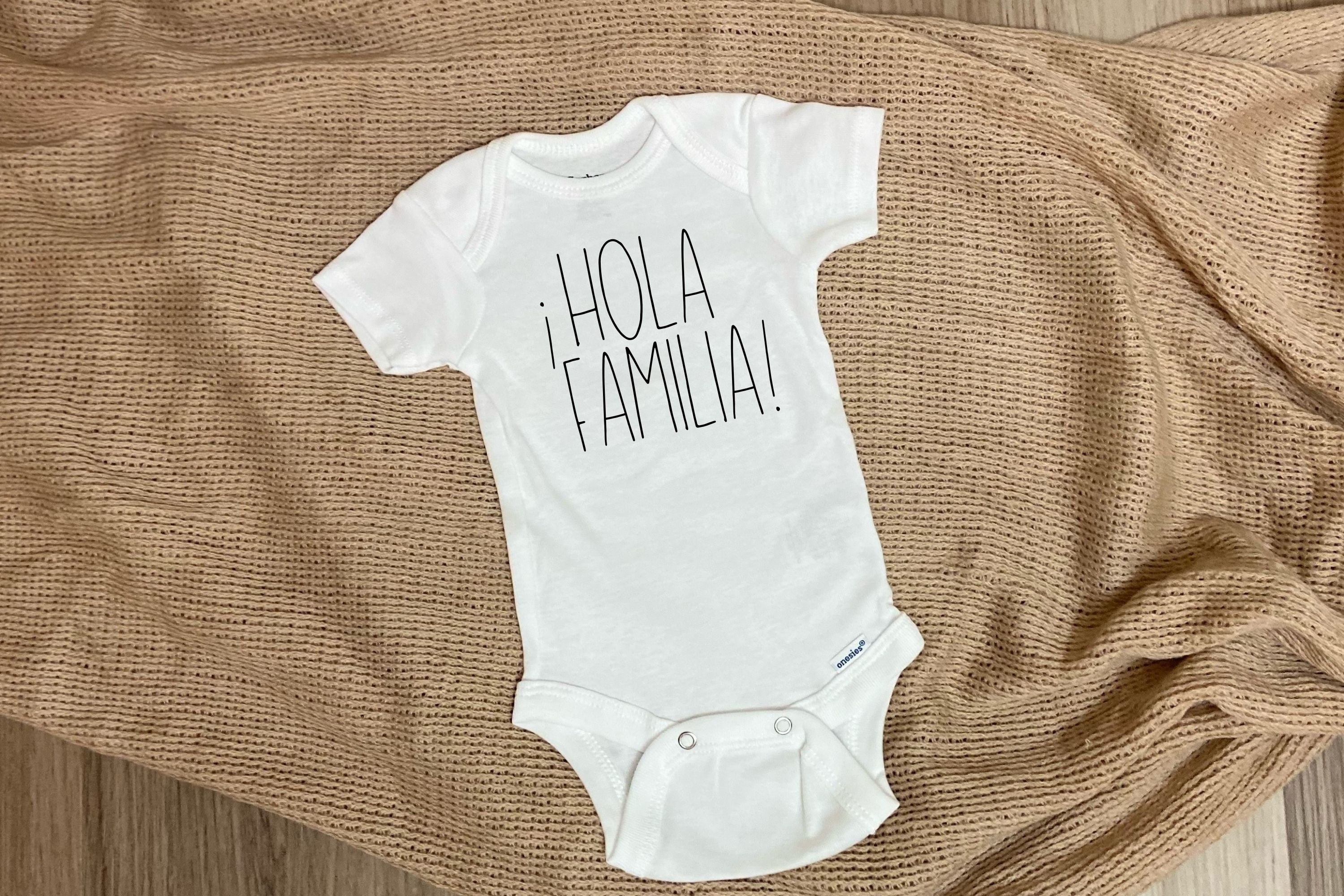 Hola Familia Pregnancy Announcement in Spanish Pregnancy Etsy