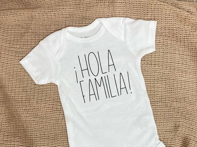 Hola Familia Pregnancy Announcement in Spanish Pregnancy Etsy
