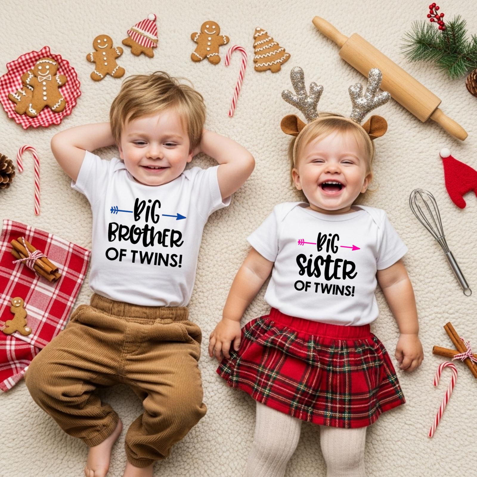 Personalized Big Sister or Big Brother of Twins Shirt: Pregnancy
