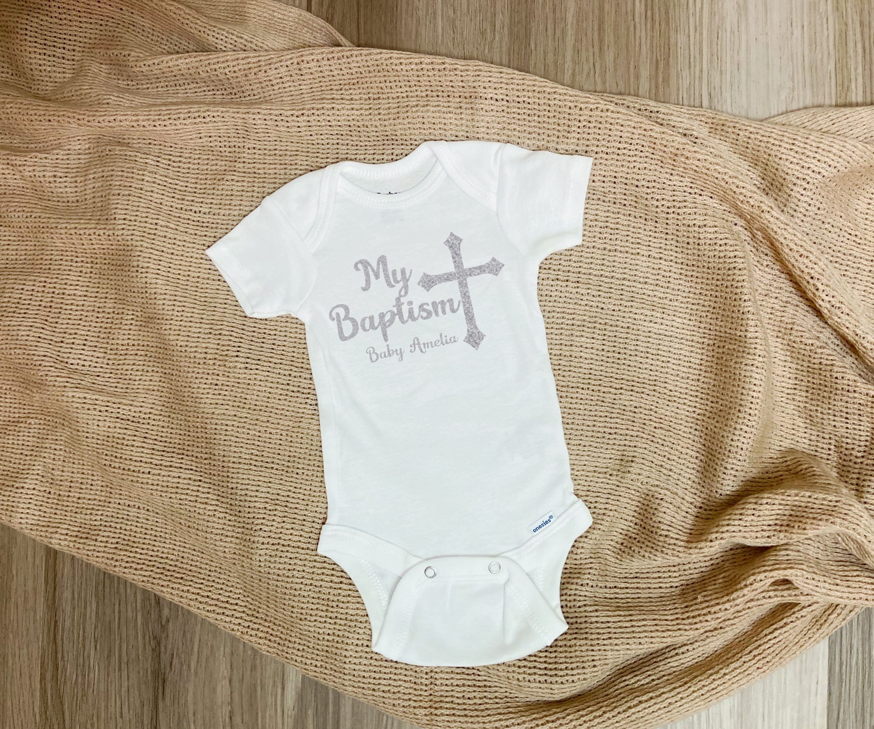 My Baptism Baby Christening Onesie Personalized Baby Baptism Etsy