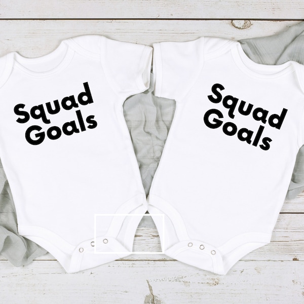 Squad Goals Best Friends Personalized Bodysuits and Shirts | Matching bodysuits and Shirts| Siblings Squad Shirt | Newborn Gift