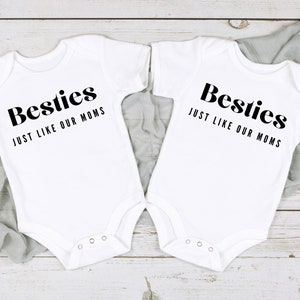 Best Friends Personalized Bodysuit and Shirts | Matching Set of Bodysuits and Shirts | Bestie like our Mommy | Newborn Gift