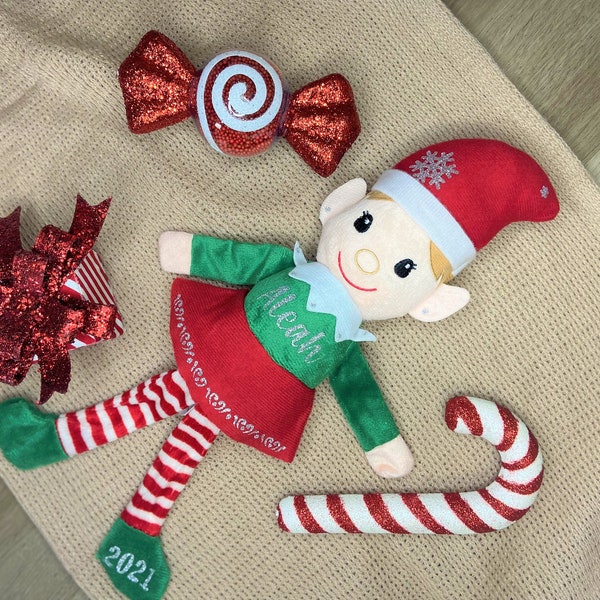 Elfos de Navidad de Peluche 2022 / Elfo de Navidad personalizado / Elfo Niño / Elfo Chica / Regalo de Navidad / Mi primer Regalo de Navidad Elfo
