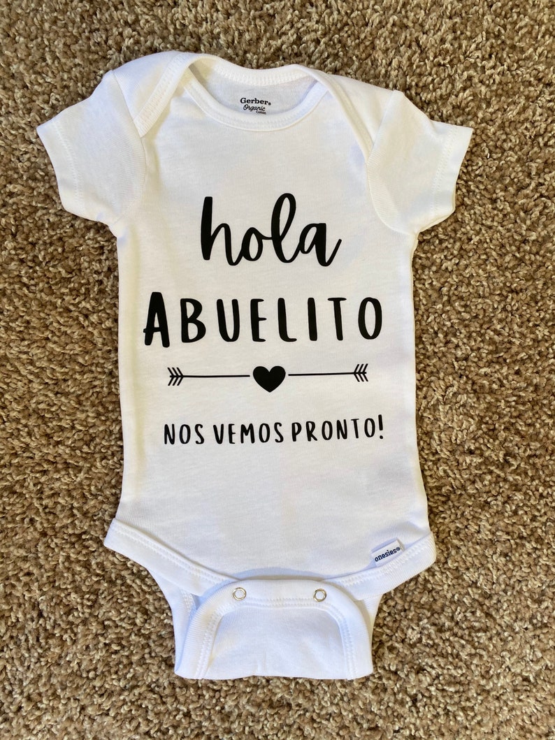 Hola Abuelito Pregnancy Announcement in Spanish Grandpa Etsy